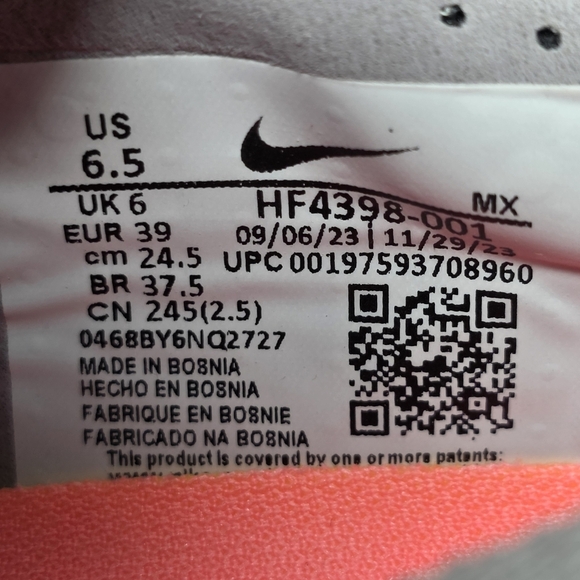 Nike Zoom Vapor 15 Elite FG P Men\'s Size 6.5  Atmosphere Grey Black HF4396-001 main image 6